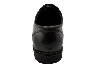 Zapatos Oxford de Vestir para Hombre, Negros, de Cuero Genuino, con Cordones, Transpirables, con Logotipo en Relieve, Suela de Goma Antideslizante, para Todas las Temporadas, para Oficina - Product Image 4