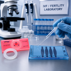 Cámara de Conteo de Espermatozoides |   Cuadrícula de Conteo Celular para Análisis de Semen de Precisión para Clínicas de Fertilidad, Centros de FIV y Laboratorios de Investigación - Product Image 4