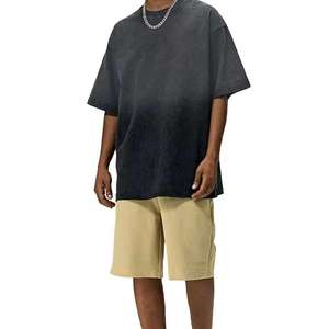 T-shirt à manches courtes pour homme Relevo, rouge uni, col rond, coupe classique, 100% coton jersey 320g, vêtements décontractés - Product Image 2