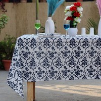 Nappe en coton faite à la main à imprimé floral, classique, écologique, durable, lavable, pour usage domestique, taille personnalisée, rectangulaire