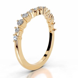Bague de mariage Nythera avec diamant rond cultivé en laboratoire, certifié IGI - Product Image 1