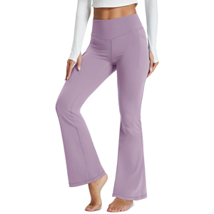 2026 New Design Sports Legging Women's Gym Leggings Flare Pants Mid Waist Yoga Pants Wide Leg Leggings Women Fitness - Product Image 2