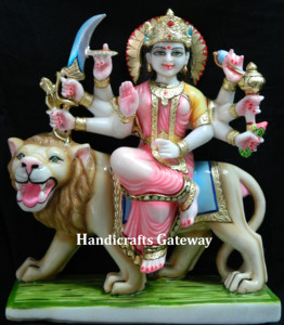 Marbre divin Durga déesse idole - Product Image 5