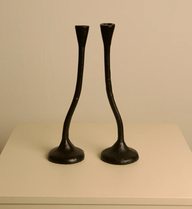 Ensemble de porte-bougies coniques modernes en métal noir, support décoratif pour bougies de table, décoration minimaliste pour mariage, dîner, maison - Product Image 5