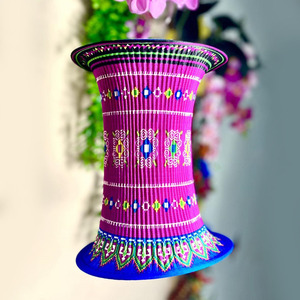 Vintage brocade fabric <b>lantern</b> decorative Vietnamese <b>lanterns</b> best for <b>indoor</b> <b>lighting</b> accents - Product Image 4