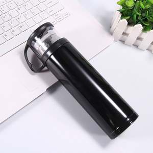 Bouteilles d'eau isothermes personnalisées en gros, 500 ml, en acier inoxydable 304, portables pour l'extérieur, avec couvercle-gobelet - Product Image 5