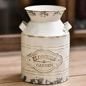 Maceta de Metal al por Mayor, Cubo de Flores de Zinc Galvanizado Estilo Antiguo, Maceta con Asas, Florero de Alta Calidad, Mejor Precio - Product Image 5