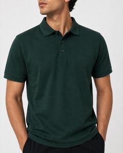 Camisa de Manga Corta Blanca para Hombre, Estilo Piqué, Informal, Transpirable, Mezcla de Poliéster/Algodón, Corte Regular, Logotipo Personalizado ODM - Product Image 3