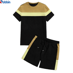 Conjunto Deportivo Unisex Cómodo con Pantalones Cortos en Color de Contraste, Nueva Colección de Verano, Personalizable, Tallas Grandes para Hombre, Transpirable - Product Image 2