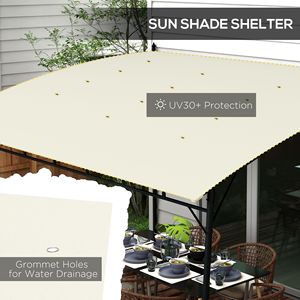 Pergola Moderna in Acciaio da 13 Piedi, Telaio Resistente ai Raggi UV per Patio, Terrazza, Villa, Cortile, Parco, Hotel - Product Image 5