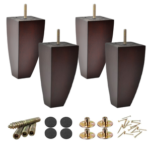 ขาโซฟาไม้เนื้อแข็งทรงเรียวทันสมัย ขาเฟอร์นิเจอร์ไม้สี่เหลี่ยมสำหรับเปลี่ยนขาโซฟา ตู้  ผลิตจากโรงงาน OEM - Product Image 3