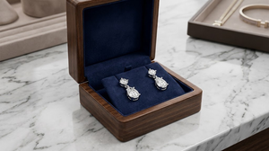 Bijoux raffinés : Boucles d'oreilles pendantes en diamant de laboratoire taille poire 3 carats, or massif 14K, luxe VVS VS EF, pour mariage et soirée, vente en gros - Product Image 5