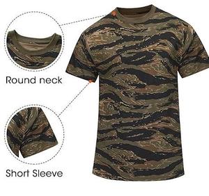 เสื้อยืดแขนสั้นลายพรางสำหรับผู้ชาย คอกลม ทรงปกติ ระบายอากาศได้ดี เสื้อยืดลำลองผ้าโพลีเอสเตอร์ทอ เสื้อยืดผู้ชาย - Product Image 4