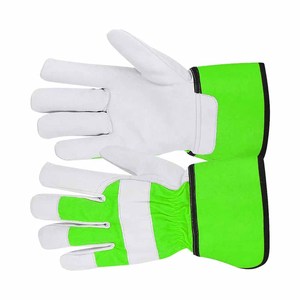 Guantes de Seguridad de Cuero Vacuno de Primera Calidad, Resistentes a la Abrasión y al Calor, con Forro de Algodón, Antivibración - Product Image 6