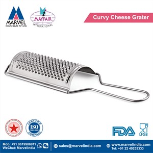 Rallador Manual Ergonómico de Acero Inoxidable Premium, Curvo, Apto para Lavavajillas, Ecológico, para Queso, Jengibre, Ajo y Cítricos - Product Image 2