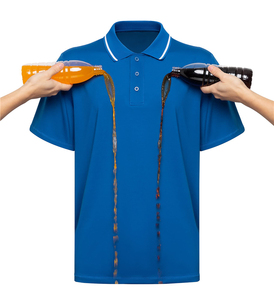 เสื้อโปโลชายคุณภาพสูง ป้องกันคราบน้ำและน้ำมัน ผลิตจากผ้าฝ้าย - Product Image 2
