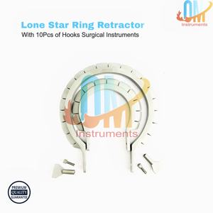 เครื่องมือถ่างแผลผ่าตัดแบบยึดติดด้วยตัวเอง Lone Star รุ่น Silver Surgical Ring Retractor 10 ตะขอซิลิโคน ทำจากสแตนเลส ได้รับการรับรองมาตรฐาน ISO แข็งแรง ทนทาน ฆ่าเชื้อได้ด้วยการอบไอน้ำ - Product Image 3