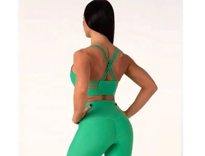 Soutien-gorge de sport personnalisé avec logo, dos croisé, pour yoga, gym, entraînement, haut court, haute qualité, vêtements de sport pour femmes, soutien-gorge de sport pour femmes, soutien-gorge de yoga - Product Image 5