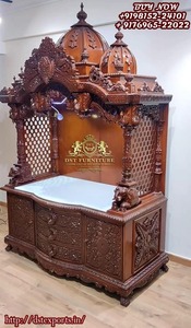 Large Size Hand Crafted Wooden Temple for Home Hindu Teak Wood High Carved <b>Mandir</b> for Home Premium Quality Teak Wood Temple USA - Product Image 4