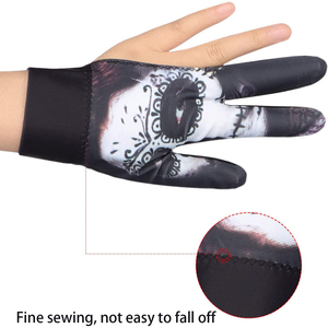 Gants mi-doigts imprimés Jour des Morts, transfert par sublimation, polyester, unisexe, décontractés, toutes saisons, fermeture auto-agrippante - Product Image 5