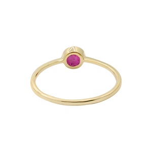 Wholesale 925 Solid <b>Sterling</b> <b>Silver</b> Gold Plated Natural Round Ruby Bezel <b>Set</b> Solitaire <b>Ring</b> Memoria Jewels - Product Image 3