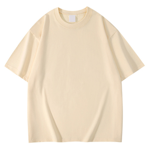 เสื้อยืดคอกลมแขนสั้นทรงหลวมสีพื้นผ้าฝ้ายหนาน้ำหนัก 310 กรัมสำหรับผู้ชาย ราคาโรงงานจากบังกลาเทศและจีน - Product Image 4