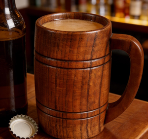 Mug à bière réutilisable en bois de qualité supérieure avec insert en acier inoxydable |   Verre à bière en bois de qualité supérieure pour bars, aux prix les plus bas - Product Image 3