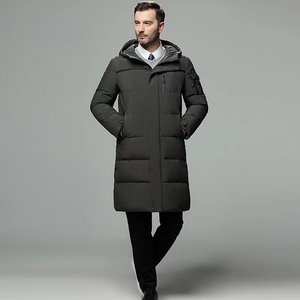 2026 Winter <b>Men's</b> <b>Long</b> Oversize 5XL Hooded Zipper Closure Eco-Friendly Breathable Bubble Puffer Down <b>Coat</b> - Product Image 3