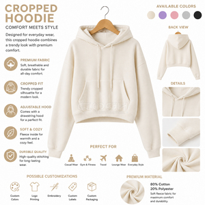 Sudadera con Capucha Corta Cosh International Sorority Sisterhood, Ropa Deportiva Informal de Moda Urbana, Sudadera con Capucha de Manga Larga - Product Image 6