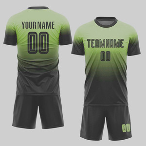 TRENDION APPARELS ชุดเสื้อฟุตบอลแบบกำหนดเอง สีเขียว-ดำไล่เฉด พิมพ์ลายแบบระเหิด สำหรับทุกเพศ ระบายอากาศได้ดี ผลิตจากโพลีเอสเตอร์ - Product Image 5