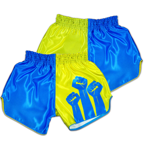 Custom Men's Professional Muay Thai <b>Shorts</b> Wide Leg Cut Split Color Sublimation Print <b>Kickboxing</b> Grappling <b>Shorts</b> Wholesale OEM - Product Image 5