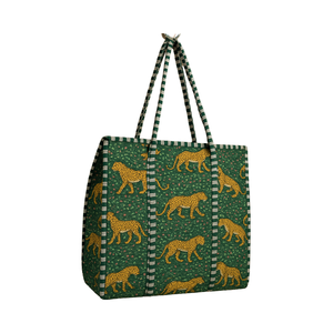 Sac fourre-tout matelassé élégant en coton fait à la main Premium 300 GSM sac à bandoulière lavable pour les femmes avec motif imprimé vintage - Product Image 1