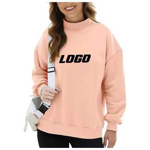 Sudadera Oversize de Cuello Alto para Mujer, Holgada y Cómoda, Estilo Minimalista Urbano, Top de Forro Polar Suave - Product Image 5