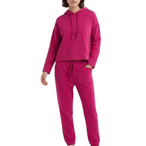 Sudadera con Capucha para Mujer, 100% Algodón, Color Sólido, Tejida, Casual, Manga Larga, con Bolsillos, Ropa de Invierno, Transpirable - Product Image 2