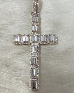 Colgante de Cruz VVS Moissanite, Colgante de Plata 925, Colgante de Cruz Cristiana, Joyería Cristiana, Colgante Religioso Hip Hop Iced Out - Product Image 1