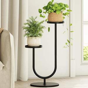 Support de plante en fer pour extérieur avec revêtement résistant aux intempéries, adapté à toutes les saisons, pour jardin et balcon. - Product Image 3