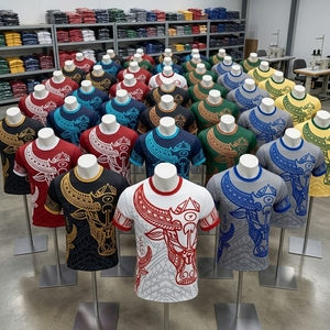 เสื้อยืดลายชนเผ่าแฟชั่น ใส่ได้ทั้งชายและหญิง สวมใส่สบาย ผ้าเนื้อนุ่ม สไตล์โมเดิร์น เสื้อผ้าแนวสตรีท - Product Image 4