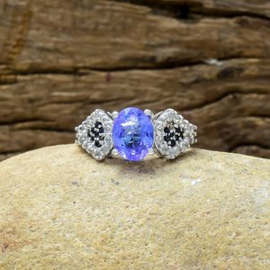 Bague en Tanzanite faite à la main, argent sterling 925, pierre de naissance de décembre, bijou élégant, cadeau pour femme - Product Image 6