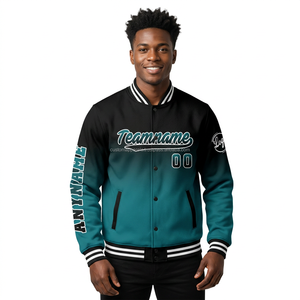 Chaqueta Varsity Personalizada Estilo Heritage para Hombre, 100% Lana, Ropa Deportiva Clásica, Transpirable, Resistente al Viento, Cuello Alto, Logotipo Bordado en la Parte Delantera - Product Image 1