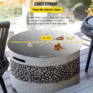 40-Inch Foldable Fire Pit Ring with Snuff <b>Cover</b> 430 Stainless Steel Spark <b>Screen</b> <b>Cover</b> 3mm Thickness-Fire Pits Accessory - Product Image 4