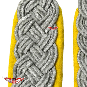 KEW Customizable Eco-Friendly Silver <b>Braided</b> Yellow Back Shoulder Board Luxury Epaulettes Vintage <b>Accessory</b> - Product Image 2