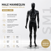 Mannequin ajustable corps entier, mannequin masculin sexy amovible pour l'affichage de vêtements