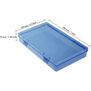 Set di 4 Contenitori Rettangolari in Plastica con Coperchi a Cerniera, Organizer Vuoti per Piccoli Oggetti e Progetti Creativi - Product Image 2
