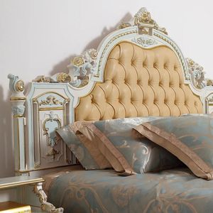 Hot Sale Luxury Classic White Gold Bedroom <b>Set</b> Upholstered Bed Elegant Royal Furniture for Hotel Villa Project The Plaza - Product Image 5