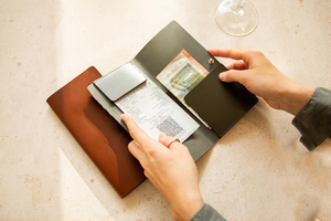 Carpeta de Cuero Genuino de Lujo para Presentar Facturas, Carpeta para Comandas de Restaurante, Porta Recibos para Camareros de Cafetería, Duradera, Venta al por Mayor, LBH-0041B - Product Image 4