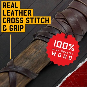 Hacha de Acero al Carbono con Mango de Madera Hecho a Mano, 3 Filos de Corte, 66 cm de Longitud Total, Multiusos, Industrial, para Campamento y Actividades al Aire Libre - Product Image 5