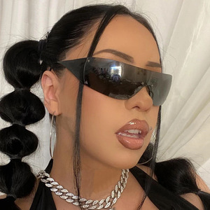 Wholesale <b>Sunglasses</b> Fashion One Piece Frameless Women's Outdoor Sports <b>Sunglasses</b> - Product Image 4