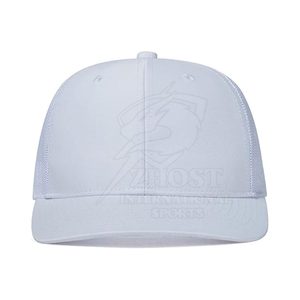 Gorra Trucker Blanca de Malla Ajustable con Cierre a Presión, Transpirable, de 5 Paneles, Deportiva, para Exteriores, Todas las Estaciones, con Logotipo Personalizado Impreso por Transferencia Térmica - Product Image 1
