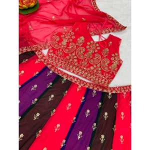 Lehenga Choli bordado de diseñador para ropa de fiesta india y pakistaní - Product Image 2