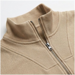 <b>Women</b> 100% Cotton Midweight Fleece Tracksuit Set Full <b>Zip</b> Stand Collar Solid Color Casual Autumn Jogger Sweatpants & Jacket - Product Image 4